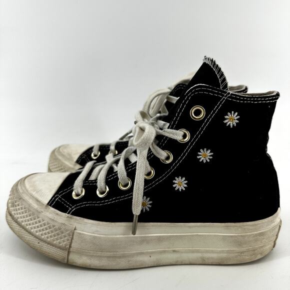 Converse Chuck Taylor All Star Festival Smoothie Sneakers Platform High Black 5 - Picture 4 of 7